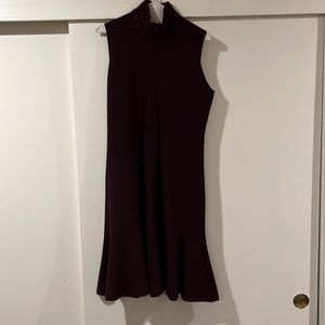 Altus pinto burgundy knit dress fit and flare